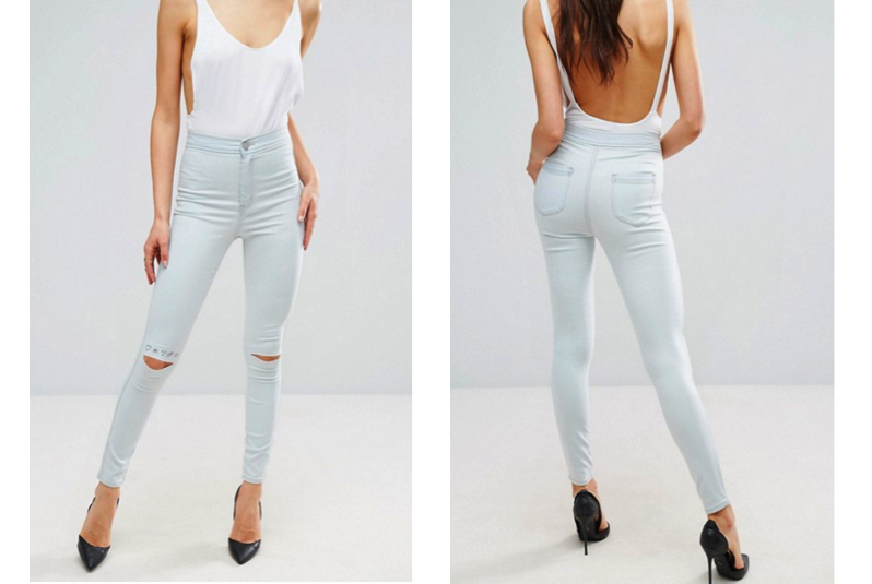 ASOS High Waisted Denim Jegging