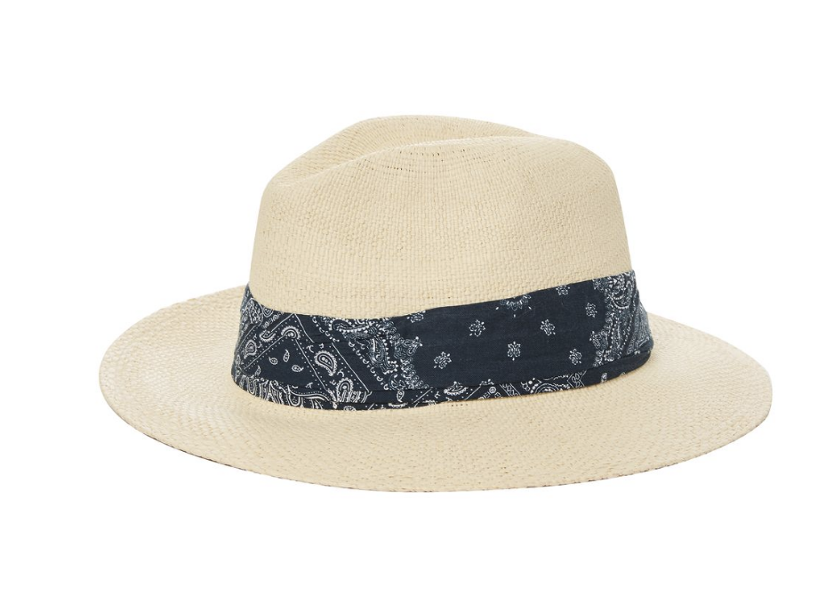 Topshop Straw Bandanna Fedora Hat