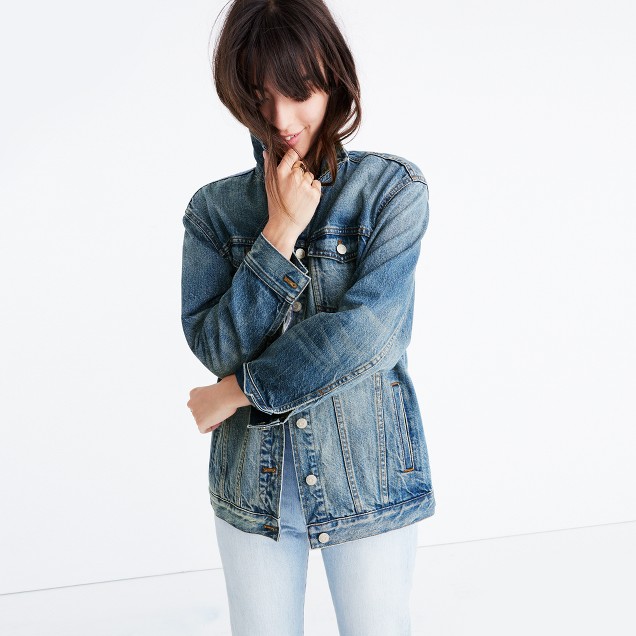 Madewell The Oversized Jean Jacket In Capstone Wash