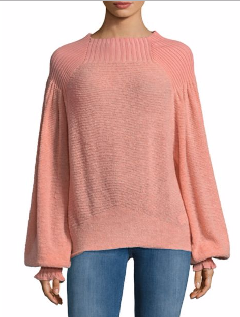 Free People Knitted Boatneck Sweater