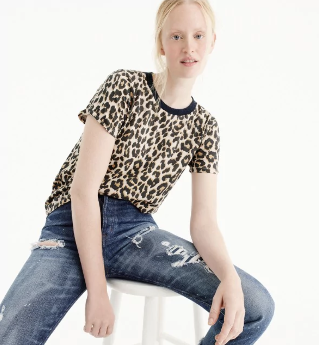 J. Crew Leopard T-Shirt