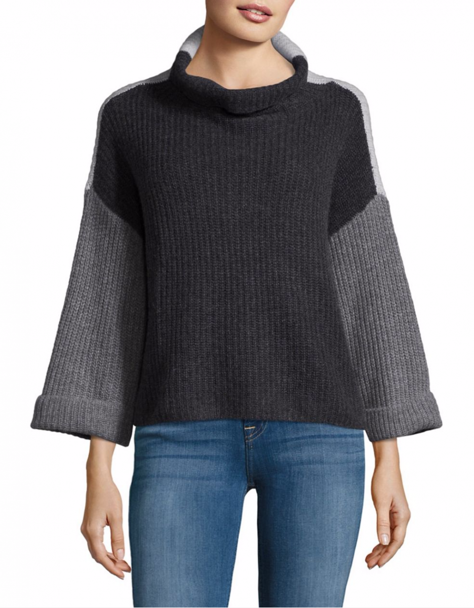 Lord & Taylor Funnel Neck Cashmere Sweater