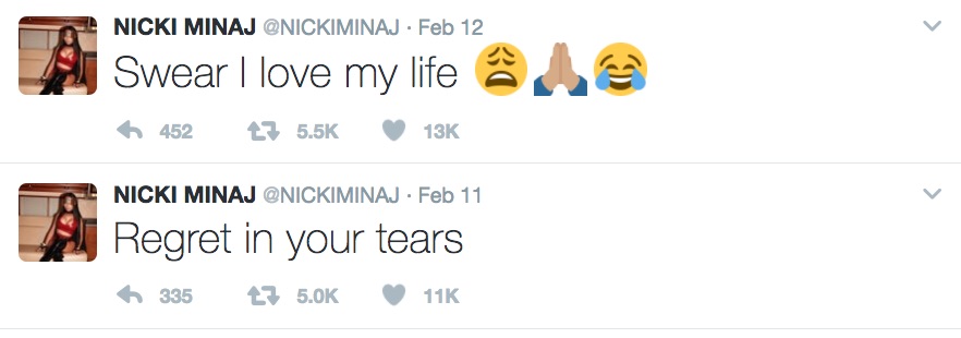 Nicki Minaj Subtweets