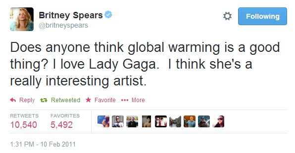 Britney Spears Tweet